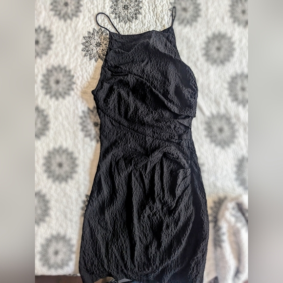 Zara Textured XS Little Black Dress NWT - Picture 4 of 10